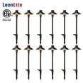 thumbnail image 1 of LEONLITE 12 Pack 3CCT Low Voltage Pathway Lights, LED Landscape Path Light, 5W, 12V, IP65 Waterproof, 3000K/4000K/5000K Selectable, ETL Listed, 1 of 7