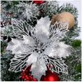 thumbnail image 2 of 5/1 piezas 10 cm decoración navideña flores brillantes árbol de Navidad colgante para decoración del hogar Navidad Año Nuevo 2025 adornos, 2 of 5