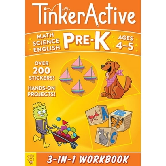 Pre-Owned Tinkeractive Pre-K 3-In-1 Workbook: Math, Science, English Language Arts (Paperback) by Nathalie Le Du, Megan Hewes Butler