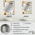thumbnail image 4 of Designart "Subdued Fern Elegance VI" Floral Wall Mirror, Printed Beige Wall Mirror, Traditional Bathroom Wall Mirror, Decorative Floral Mirror - 24x32 Inch, 4 of 5