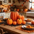 thumbnail image 6 of 7Pcs Artificial Pumpkins Fall Decoration Assorted Faux Pumpkin Cute Foam Pumpkins for Home Outside Halloween Decorating (Pink), 6 of 8
