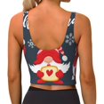thumbnail image 3 of Naloa Three Cute Christmas Gnomes Sports Bras for Women, High Support Bra with Removable Pads, Comfortable - Small, 3 of 9