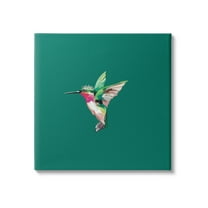 Stupell Industries Hummingbird with Tiara Animals & Insects Painting Gallery Wrapped Canvas Art Print Wall Art, 24 x 24