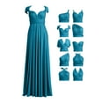 thumbnail image 5 of Women's Elegant Long V Neck Convertible Evening Dress Wrap Bridesmaid Gown Wedding Guest Party Casual Wear Formal Occasion, 5 of 5