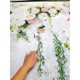 thumbnail image 5 of Ducha nupcial, telón de fondo de pared Floral de boda grande, rosa blanca y verde, cortina de flores 3D, decoración de mesa de postre, 210cmX150cm, 5 of 5