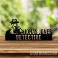 thumbnail image 4 of Craftnamesign Custom Wooden Detective Desk Name Plate, Investigator Metal Nameplate for desk, 4 of 5
