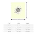 thumbnail image 3 of Stylish Black - White Sunflower Flannel Blanket - Soft Cozy Durable for Sofa Travel Bed and Chair - Perfect Warmth, 3 of 5