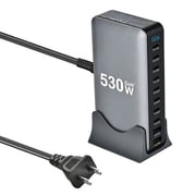 BALoFI 530W USB C Charger Block, 8-Port GaN IV USB C Charging Station, 100W Laptop Fast Charger Adapter, Travel Essentials for MacBook Pro/Air, Dell, iPad, Samsung Galaxy