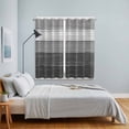 thumbnail image 5 of Curtains 63 Inch Length 2 Panels, Grey Ombre Grommets Window Treatment Curtain, Farmhouse Vintage Wooden Grain Texture Thermal Curtains Drapes for Living Room/Bathroom, 5 of 9