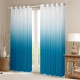 thumbnail image 2 of jejeloiu Abstract Gradient Effects Curtains Pack of 2 (42x84 Each),Minimalsim Ombre Curtains Blackout,White Blue Bedroom Curtains For Kids,Breathable Home Decor, 2 of 6