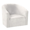 thumbnail image 5 of Axioma High Stretch Sofa Slipcover Velvet Tub Chair Cover Anti-Skid Muticolor to Choose white, 5 of 10