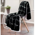 thumbnail image 3 of Chanasya Warm Hugs Positive Energy Healing Thoughts Super Soft Sherpa Microfiber Comfort Caring Black and White Gift Throw Blanket - Get Well Soon Gift for Women Men Cancer Patient - Black Blanket, 3 of 8