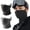 Extra Long Style - Black+Gray, variant on 2-Pack Half Face Mask for Motorcycle Cycling, Breathable Windproof UV Protection Dustproof Neck Gaiter for Outdoor Sports