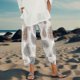 thumbnail image 4 of Pantalones capri Medlor Boho 2025 de verano de pierna ancha para mujer, 4 of 5