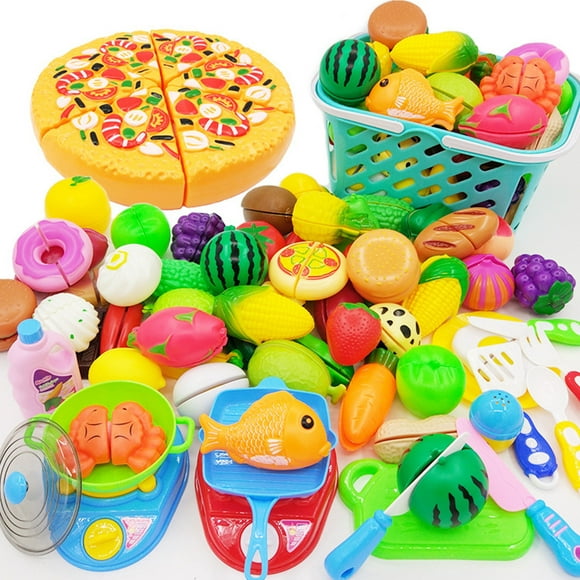 30pcs/set Cutting Toys Play Cutting Food Kitchen Toy Cutting Fruits Vegetables Pretend Food Playset Early Development Learning Toy Gifts for Christmas