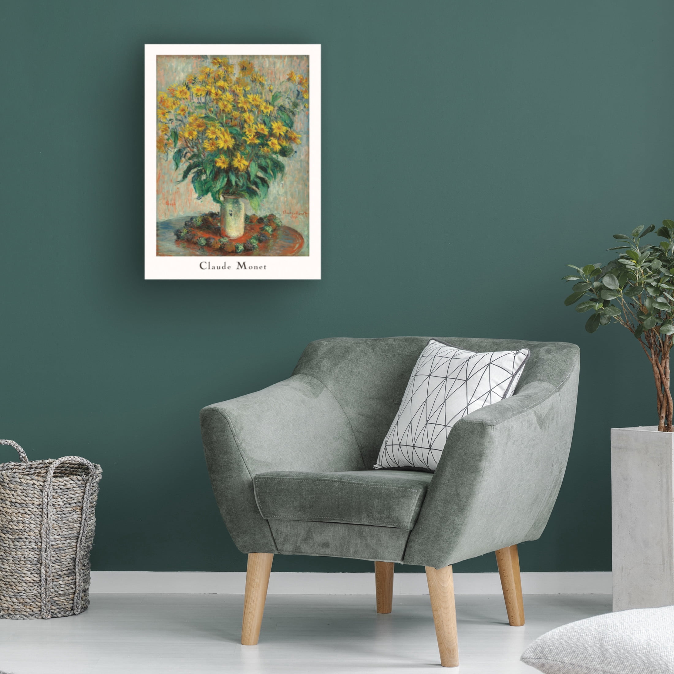 Trademark Fine Art Pictufy  Jerusalem Artichoke Flowers Canvas Wall Art