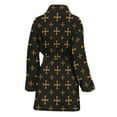 thumbnail image 2 of Orthodox Christian Pattern Women Bathrobe One Size Univeral Fits, Jesus Christian Fashion Lightweight Plush Fleece Long Robe For Women, 2 of 3