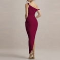 thumbnail image 5 of Ruimatai Women's One Shoulder Sleeveless Ruched Bodycon Midi Dress Elegant Stretchy Figure Flattering Cocktail Party Dress, 5 of 6