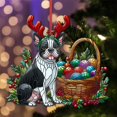 thumbnail image 6 of Christmas Ornament Adorable Dog Design for Holiday Decor Tree Decoration or Gift for Dog Lovers/ Christmas Ornament 2D Flat 8Cm M, 6 of 6