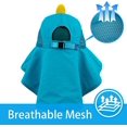 thumbnail image 2 of Sombrero de sol para niños Oso de Fresa con protección de tiburón bordado azul lago, malla y correa ajustable, 2 of 4