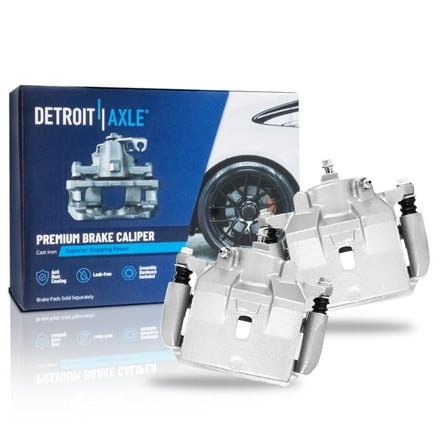 Detroit Axle - Pair Front Brake Calipers w/Brackets Replacement for 2005 2006 2007 2008 Chevrolet Malibu HHR Pontiac G6
