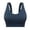 Blue, variant on Women's Adjustable Large Size Wireless Sports Bra – Comfort & Shape Seamless Design with Front Closure, Detachable Straps
