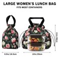 thumbnail image 5 of Pioneer Flower Drawstring Lunch Bag Women - Drawstring Lunch Bag Insulated for Work Office - Stain-Resistant Large Lunchbags for Women with Multi-Pockets, 5 of 6