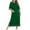 Green, variant on BLTIBY 2025 Womens Zipper Robes Solid Color 3/4 Sleeve Loungewear Dress Full Length Sleepwear with Pockets Nightgown Long Bathrobe Purple L