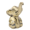 thumbnail image 1 of Estatua de elefante de aleación de Zinc, acabado dorado de Metal Vintage, Base acolchada, soporte decorativo práctico para anillos para joyería, 1 of 5