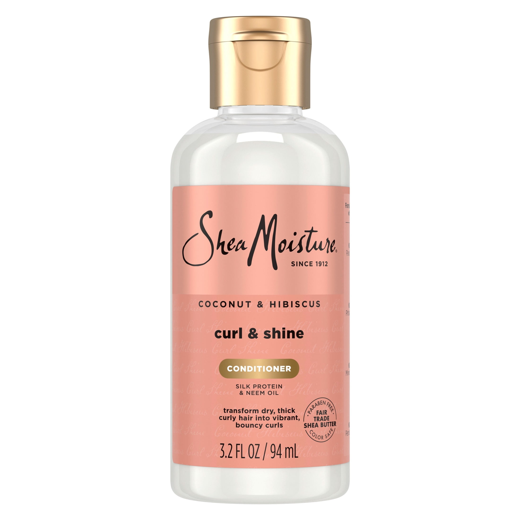 (2 pack) SheaMoisture Curl & Shine Conditioner for Thick, Curly Hair, Coconut & Hibiscus, to Moisturize & Soften, 3.2 fl oz