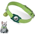 thumbnail image 1 of Collar verde para gato, collar Airtag para gato con soporte para Airtag y hebilla de seguridad, collar personalizado para gato, 1 of 5