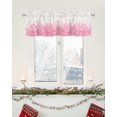 thumbnail image 6 of Christmas Valances for Windows Xmas Tree Forest Christmas Kitchen Curtain Valances Rod Pocket Snowflake Pink Window Curtain Treatment Short Topper Curtains Seasonal Valance Christmas Decor, 54x18 Inch, 6 of 6