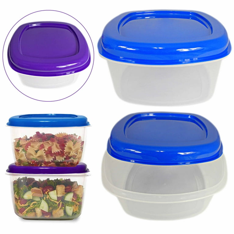 6Pk Soup Freezer Storage Container Top Lid 169oz Reusable Plastic Food Box  Stack