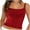 Red, variant on Camisole for Women 2025 Summer Basic Cami Tank Tops Casual Solid Slim Fit Sleeveless Crop T-Shirts
