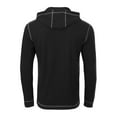 thumbnail image 4 of ZIMEGO Mens Waffle Pullover Hoodie - Long Sleeve Thermal Sweatshirt for Men, Black, XX-Large, 4 of 8