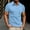 Blue, variant on Mens Polo Shirts Autumn Winter Short Sleeve Lapel Casual Solid Color Tops Streetwear