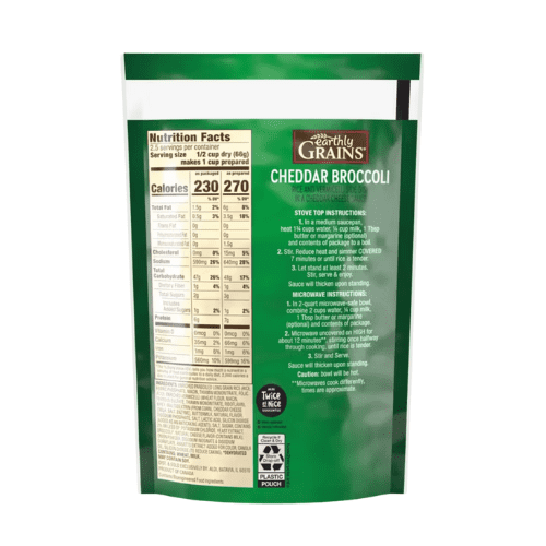 Earthly Grains Cheddar Broccoli Rice & Sauce 4-Pack 5.7 oz