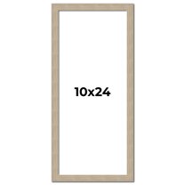 10x24 Frame Grey Solid Wood Picture Frame Width 1 Inches | Interior Frame Depth 0.5 Inches |