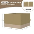 thumbnail image 2 of Aoodor 10' x 12' Gazebo Curtain Set Protecting Privacy Side Walls 4 Panels, Curtain Only - Khaki and Sand Yellow, 2 of 10