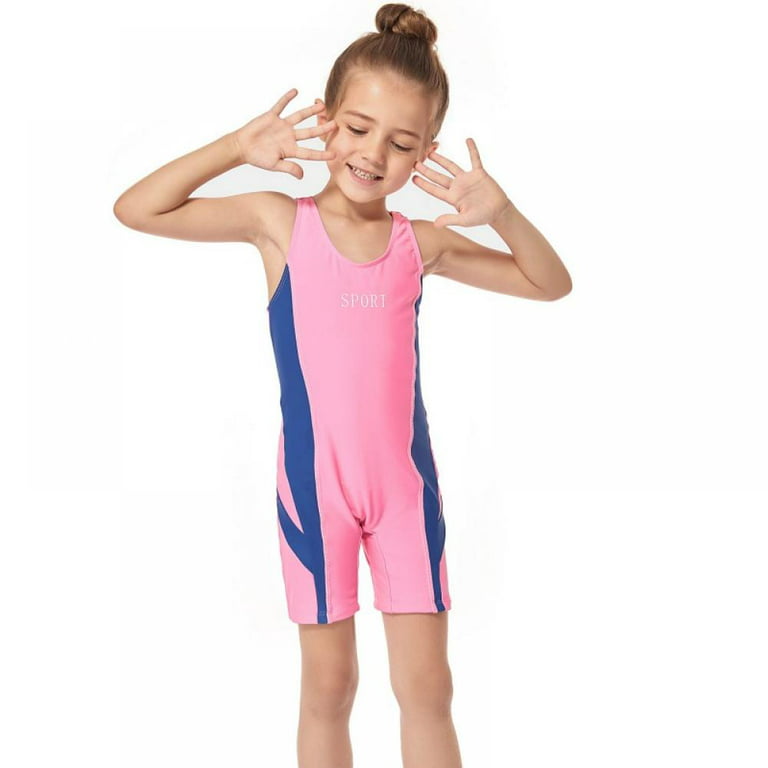 URMAGIC Teen Girls One Piece Swimsuit Kid Swimsuit Girls Water Sport Short  Swimsuit UPF 50+ Sun Protection Bathing Suits 4-14 Years