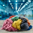 thumbnail image 3 of SupremePlus Color Knit T-Shirt Cleaning Rags 1 lb Bag of Rags Household Commercial Reusable Multipurpose Cotton Dust Cloths, Multicolor, 9 Count, 3 of 9