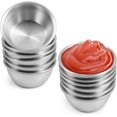 thumbnail image 6 of Bexikou 10Pcs Mini Sauce Cups,Stainless Steel Sauce Dishes, Sauce Dipping Bowl, Condiment Sauce Cups Seasoning Dishes Dip Bowls Serving Dishes Sushi Soy Dishes for Home Party, 6 of 8
