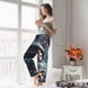 thumbnail image 5 of Balery Astronaut Helmet Reflections Pantalones de pijama para mujer, pijamas ultraligeros, pantalones de estar por casa-X-Large, 5 of 6