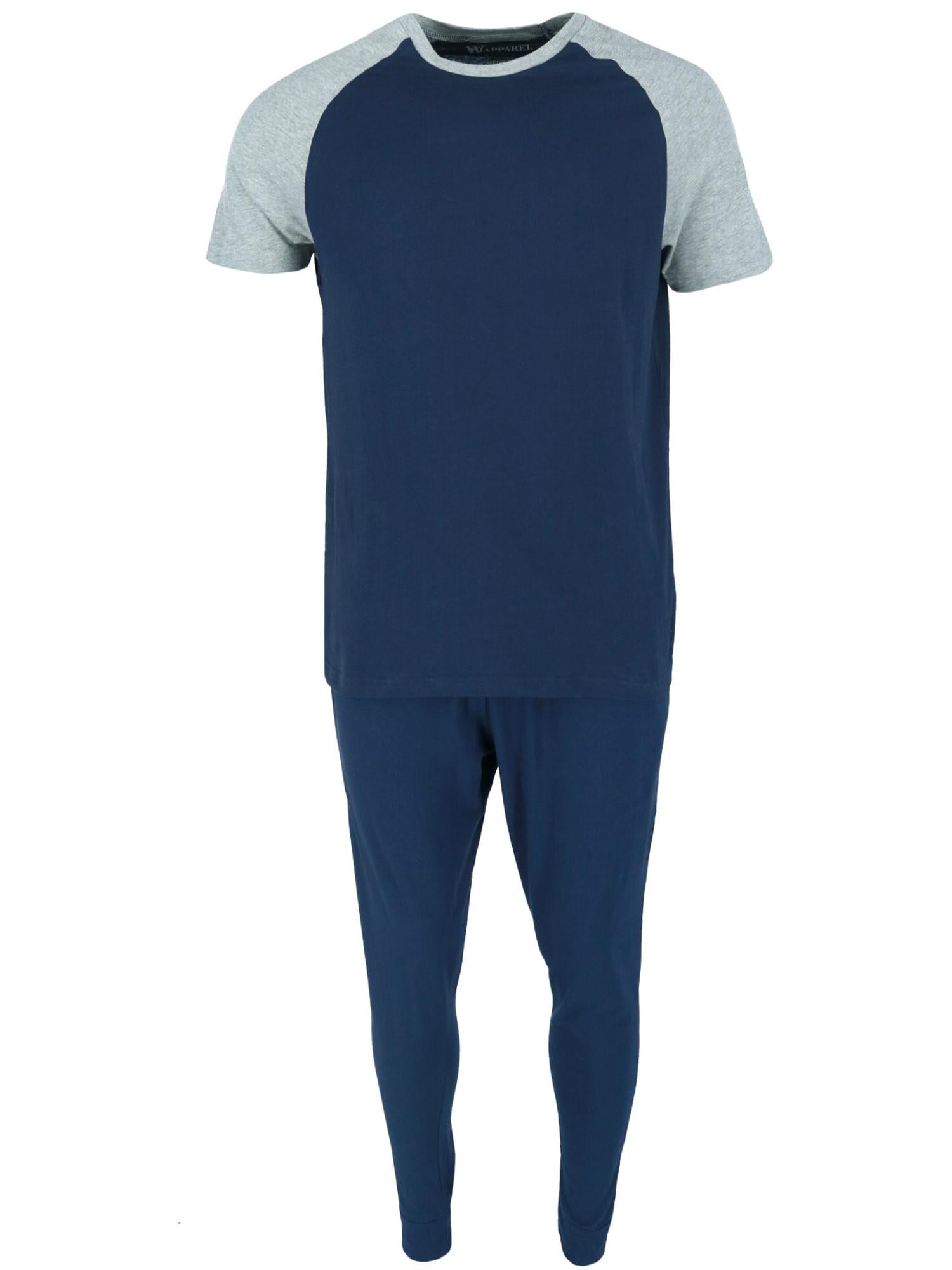 TEN WEST Apparel Mens Cotton Yarn Dyed Short Sleeve Short Leg Printed Pajamas Set