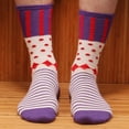thumbnail image 3 of BambooMN Women's Rayon from Bamboo Fiber Colorful Polka Dot Stripe Socks - Color 3 - 1 Pair, Size 4-9, 3 of 4