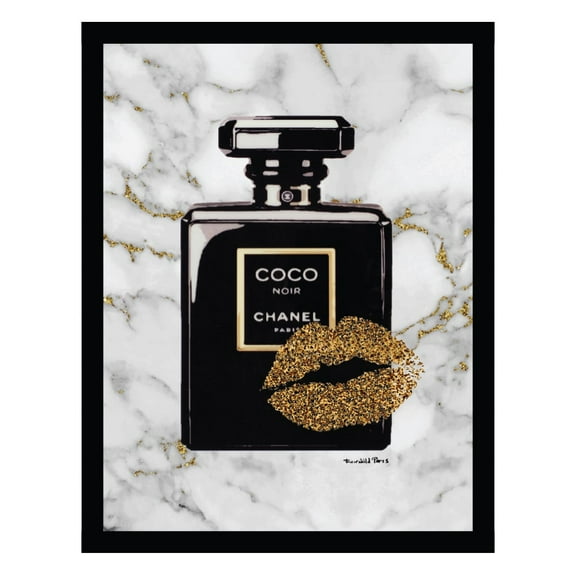 Designer Fashion Glam Perfume Bottle - Framed Print