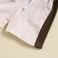 thumbnail image 4 of kpoplk Baby Boy Summer Clothes 12 Months 2 Piece Set Short Sleeve Stripe Tee Pocket Shorts Outfit(BW2,3-6 M), 4 of 8