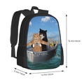 thumbnail image 3 of Daiia Two Brave Cats Are Floating On The Sea Iceberg Backpack for Men and Women -Durable Backpack Large Capacity, Water-Resistant Bag with Adjustable Straps and Laptop Compartment, 3 of 9