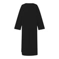 thumbnail image 5 of Ceisia Men's Loose Fit Round Neck Buttoned Long Cotton Robe | Casual Home & Outdoor Wear Gifts, 5 of 9