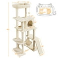 thumbnail image 4 of Alden Design 63″H Cat Tree Large Hammock Scratching Posts Cat Tower Indoor Cats Multilevel Plush Cat Tree, 4 of 9
